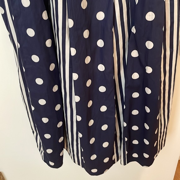 Modcloth Celebrated Style Fit and Flare Midi Dress Striped Polka Dot. like new! - Picture 4 of 6